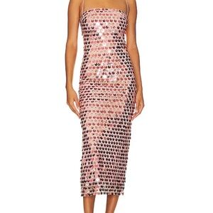 The New Arrivals by Ilkyaz Ozel Phoenix Sequin Dress Dusty Rose NEW with tag
